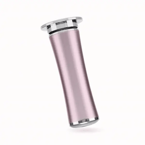 Râpe électrique pour les pieds Velours, rose métallisé à tête chromée, en rotation
