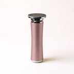 Kit pédicure électrique : la râpe pour les pieds Velours, aluminium rose, tête chromée et disque abrasif